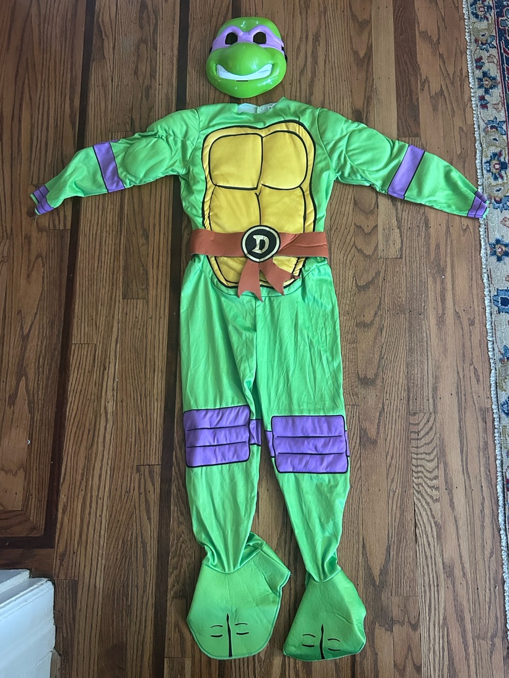 Donatello Ninja Turtle Kids Costume - Green & Purple